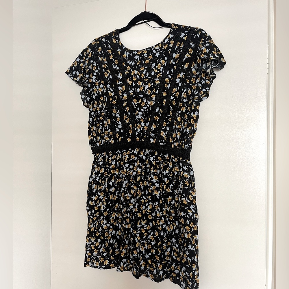 ZARA Floral Dress with Open V back